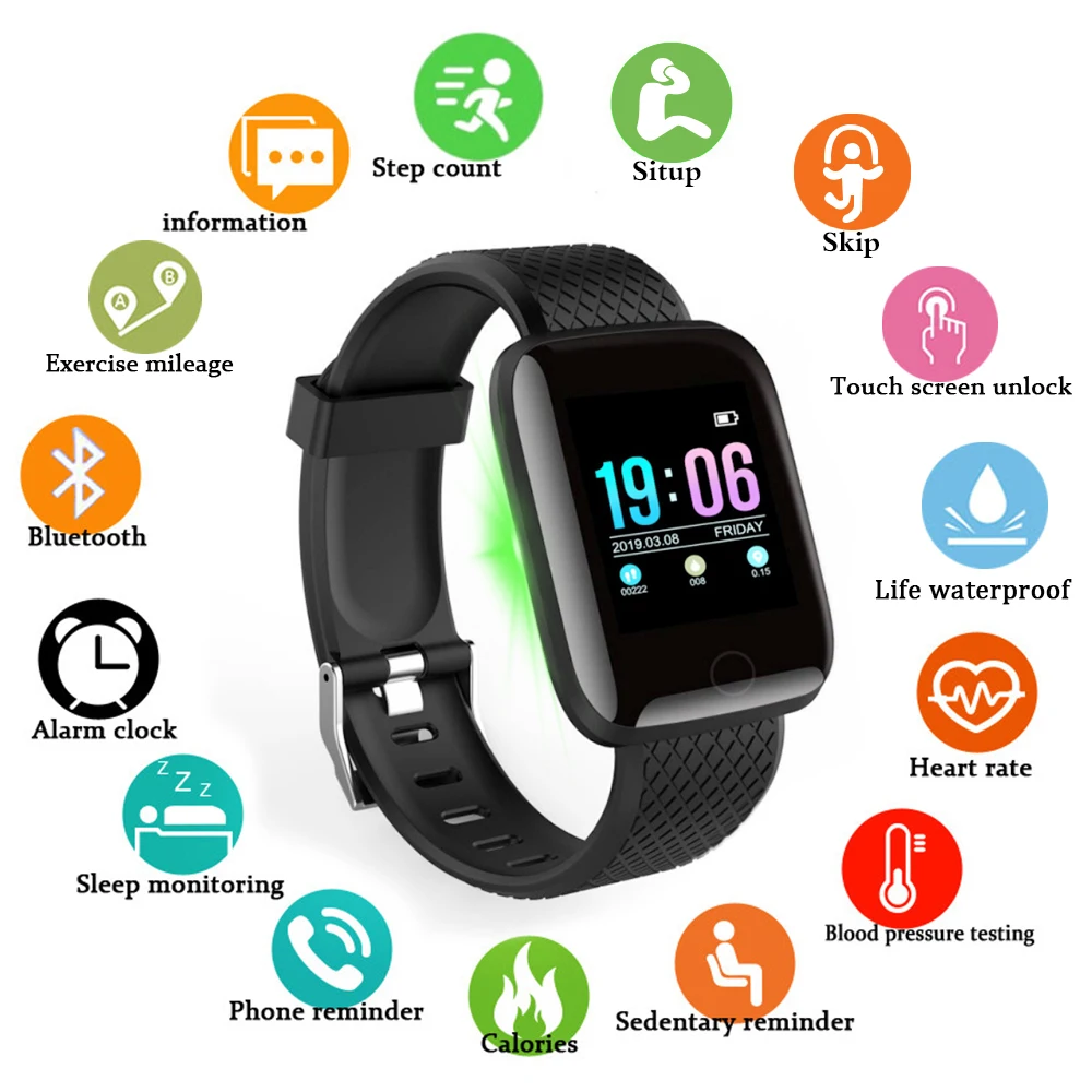 

Smart Watch Band Men Blood Pressure Waterproof Smartwatch Women Heart Rate Monitor Fitness Tracker Watch Sport For Android IOS