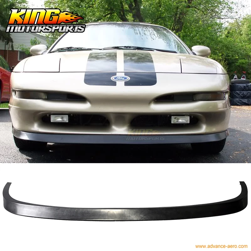 OE стиль черный ПУ передний бампер спойлер боди подходит для 99 04 Ford Mustang 2Dr|bumper lip