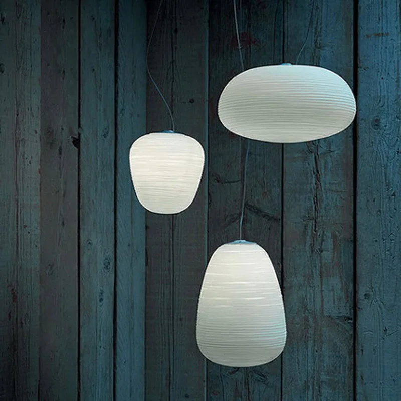 

nordic industrial lamp glass restaurant LED pendant lights