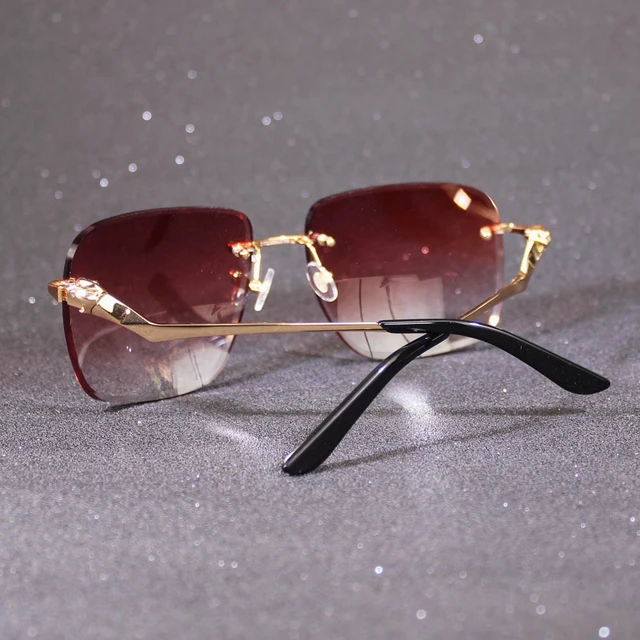 Vierkante Carter Zonnebril Voor En Vrouwen Nieuwe Zonnebril Frame Diamant Snijden Modeshow Oculos De Sol - AliExpress Mobile