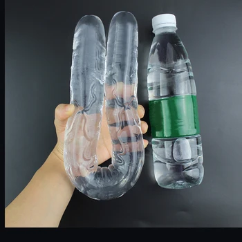 46cm Soft Jelly Dildo Double Long Realistic Dildos Cock Lesbian Vaginal Anal Plug Flexible Fake Penis For Women Dildos Sex Toys 2