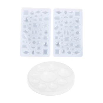 

1Pcs Diamond Shape Silicone Mold & Round Silicone Mold DIY Jewelry Pendant Mould Handmade Craft Making Tool