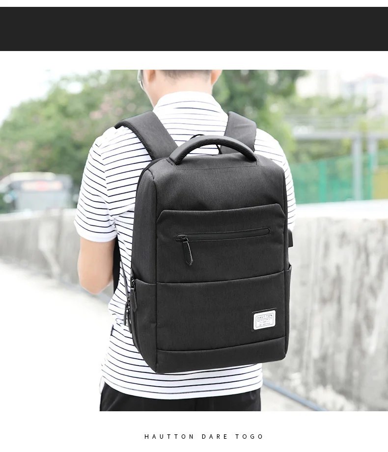 USB Backpack For Men Laptop Bag Large Capacity Waterproof Travel Bags Students School Backpack For Teenager Boys Notebook Bags