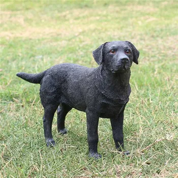 

2020 Black Labrador Sculpture Resin Crafts Creative minimalism Animals Dogs Statue Ornaments Art Home Decoration L3159