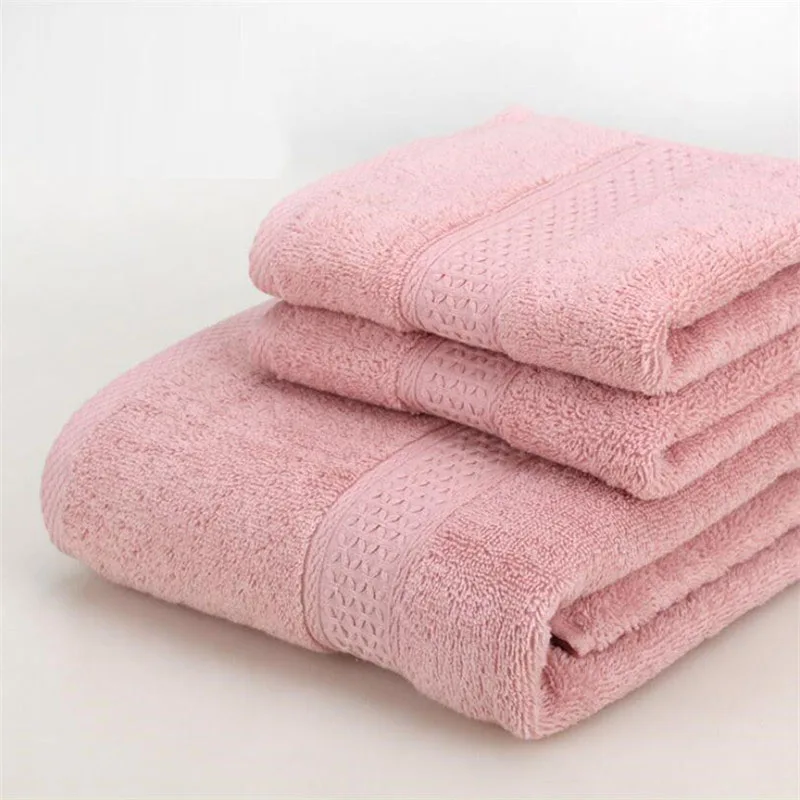 Fashion Hotel Towel Sets 3 Pieces Each Set Towel Combed Cotton Adult Bath Towel Hand Towel Sets 140x70cm 74x33cm 17 Colors 5