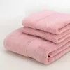 Fashion Hotel Towel Sets 3 Pieces Each Set Towel Combed Cotton Adult Bath Towel Hand Towel Sets 140x70cm 74x33cm 17 Colors 5