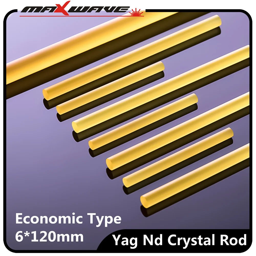 Экономичный 6x120 мм Nd Yag crystal rod 1064 нм лазерный стержень для лазерного сварочного