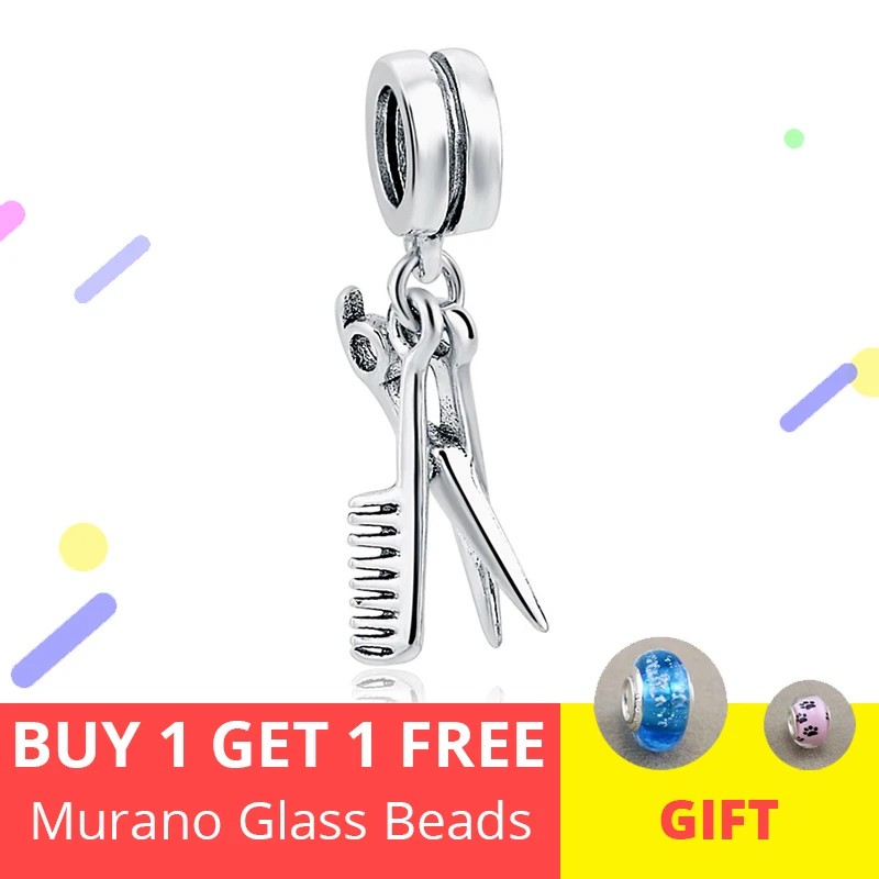 

Strollgirl 100% 925 Sterling Silver Original Scissors Comb Charms Beads Fit Pandora Bracelet Woman Fashion Jewelry Free Shipping