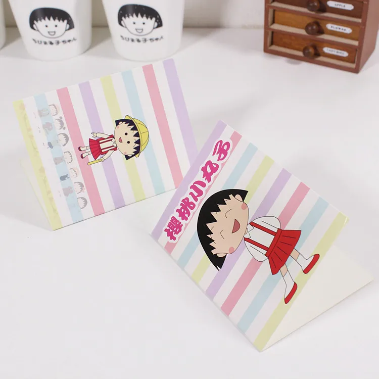 10 шт. Горячая Kawaii Sakura Maruko мини-карты милые оставляющие сообщение поздравительные открытки сладкие поздравительные канцелярские товары