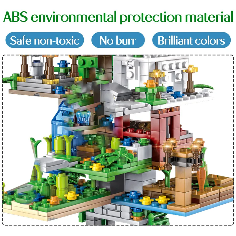 Online 690 Uds creador colgante casa de árbol de jardín bloques de construcción figura de legoing juguetes para niños regalos de cumpleaños