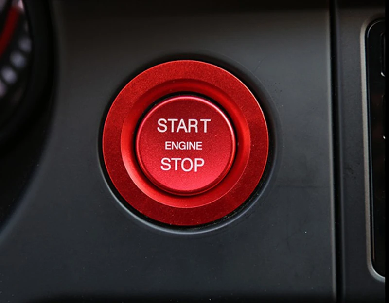 Engine Start Buttons Ring Cover Trim For Land Rover Discovery Sport Evoque Red