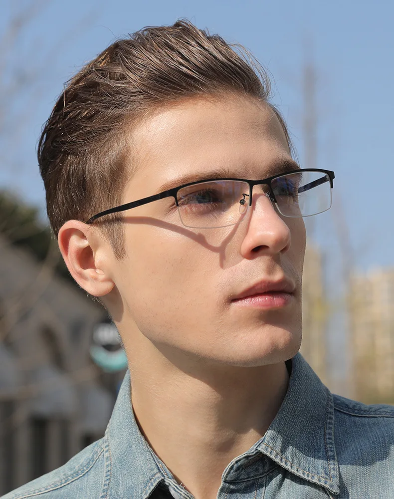 Полуоправа, блокирующая, анти-синий светильник, оправа для очков, для женщин и мужчин, металлическая, квадратная, компьютерная, оптическая оправа для очков, унисекс, Новинка