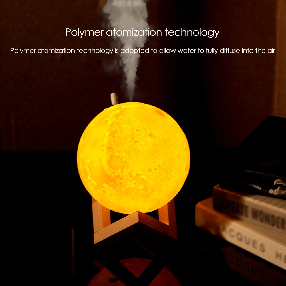 3D Луна лампа светодиоды увлажнитель диффузор Арома эфирное масло USB увлажнитель 880 мл ночник