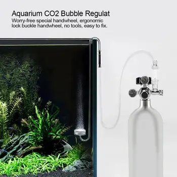

Aquarium CO2 Regulator Tank Live Plant Flow Pressure control Check Valve Bubble Counter Decompression Table Cylinder Adapter