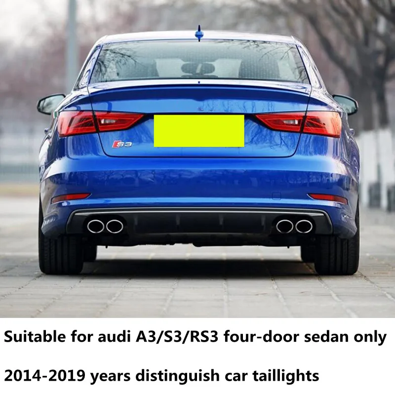CEYUSOT для настоящего углеродного волокна спойлер audi A3 S3 RS3-19 A3 4 Двери Седан задний спойлер крыло хвост аксессуары R моделирование