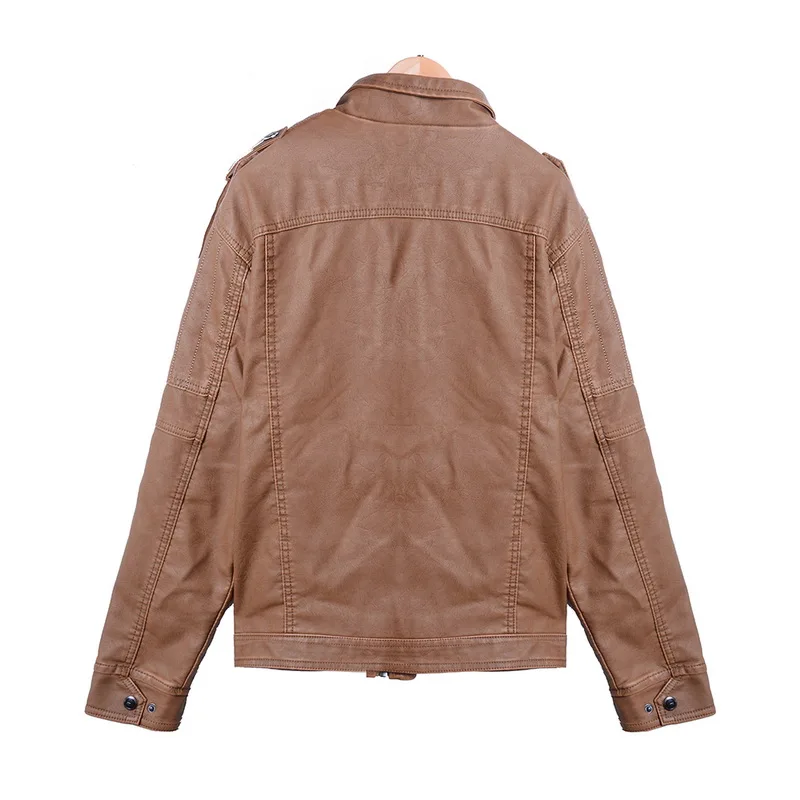 Роскошные кожаные куртки мужские осенние флисовые на молнии Chaqueta Cuero Hombre с карманами Moto Jaqueta Masculino Couro тонкое теплое пальто