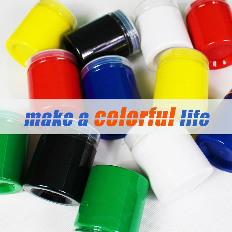 210 мл/бутылка трафаретная печать чернила на водной основе 6 цветов используются на хлопке, полиэстере, смесях, льняном, вискозном и других синтетических волокнах