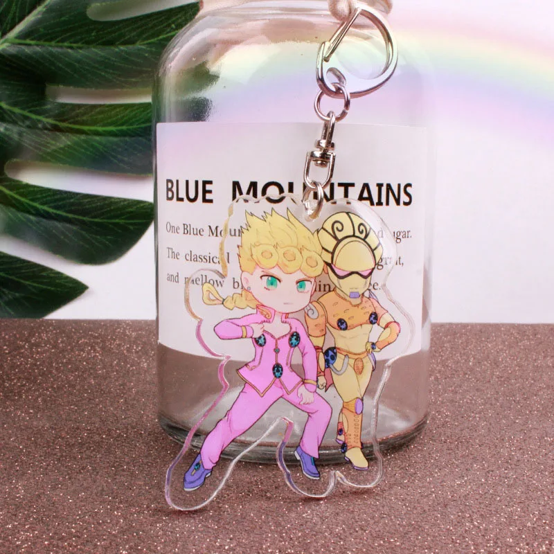 Брелок для ключей с аниме Невероятные приключения Джоджо акриловый мультяшным