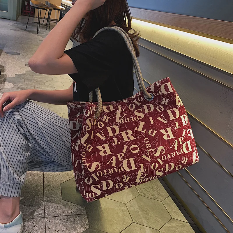 

Canvas Printing Luxury Handbags Women Bags Designer Famous Brands Plaid Ladies Shoulder Hand Bags For Women Big Casual Tote