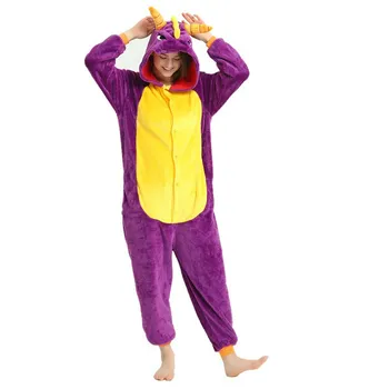 

New Flannel Animal Piece Pajamas Men and Women Couple Pajamas Home Service Bat Cosplay Clothing Home Casual Clothes