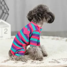 Теплый зимний комбинезон для собаки хлопковая рубашка одежда для собак холодная фуфайка для домашнего животного собачья Пижама для маленьких собак кошек комбинезоны 10A