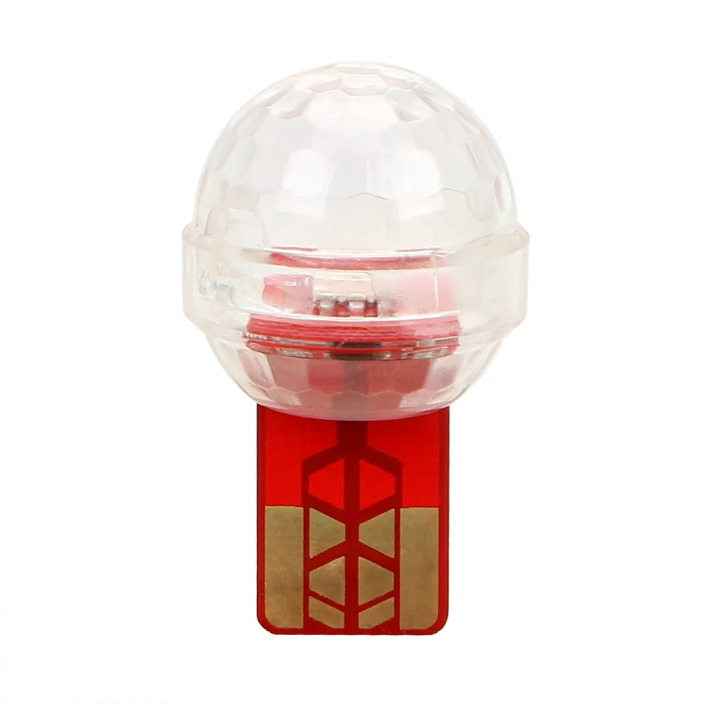 FORAUTO автомобильная USB декоративная лампа с рассеянным светом мини красочная музыкальная звуковая лампа Атмосфера свет DJ RGB Волшебная сценическая автостайлинг - Испускаемый цвет: Красный