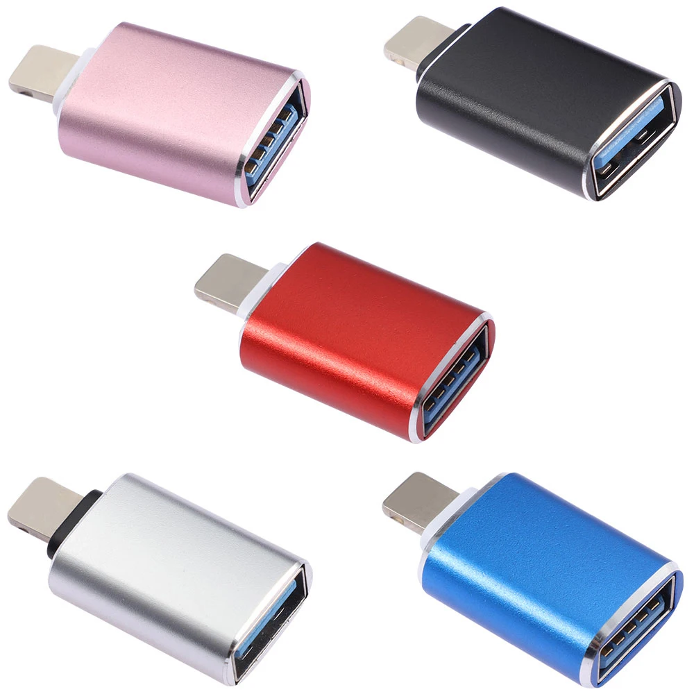 usb to iphone converter Famale USB 3.0 OTG for Lightning Camera Adapter Converter Data SD Card U Disk OTG For iPhone 13 12 11 Pro XS MAX XR X 8 Plus SE converter phone charger