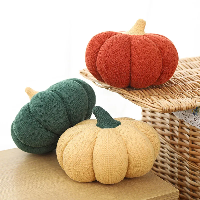 1PC 20/40CM Simulation Pumkin Plush Toy Soft Woolen Stuffed Doll Sleep Pillow Sofa Cushion Home Decor Gifts For Children Girls