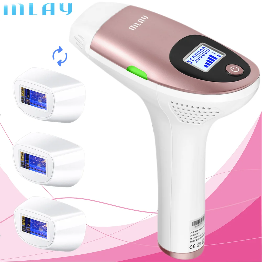 

MLAY t3 Professional IPL Laser Epilator permanent Hair Removal system painless facial whole body bikini treatment for women men