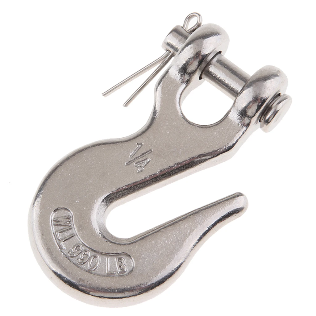 1/4 Inch Clevis Grab Hook Boat Truck Trailer Rigging Tow Chain Tie Down Hook