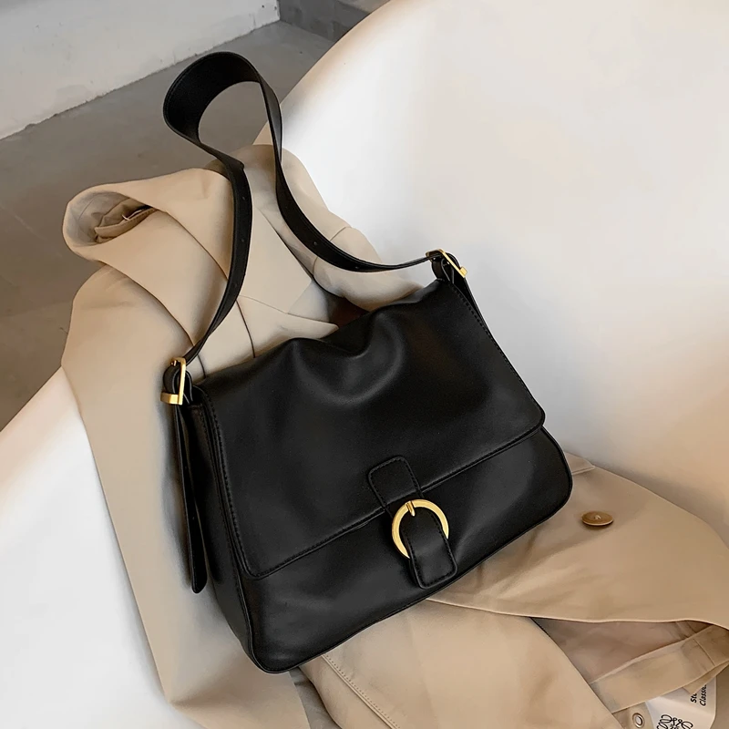 

Burminsa Autumn Soft Hobo Shoulder Bags For Women Korean Style Large Capacity Shopper Bags High Quality Crossbody Bags 2020 NEW