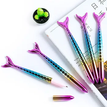 

1Pc Creative Gradient Gel Pen Kawaii Cute Mermaid Pen Novelty Neutral Pen For Kids Gifts School Office Stationery Supplies
