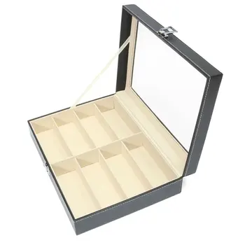 

Practical Design 8 Grids Sunglasses Storage Case Luxury PU Leather Men Women Sunglasses Shop Display Box Case Dropshipping