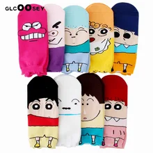9 пар Crayon Shin-Chan летние новые женские дышащие хлопковые носки дезодорант мультфильм дикие милые забавные женские носки японский стиль