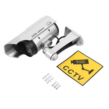 

Fake Camera Solar Power Dummy Camera Waterproof Outdoor Security CCTV Surveillance Dummy Camera Bullet With LED Light