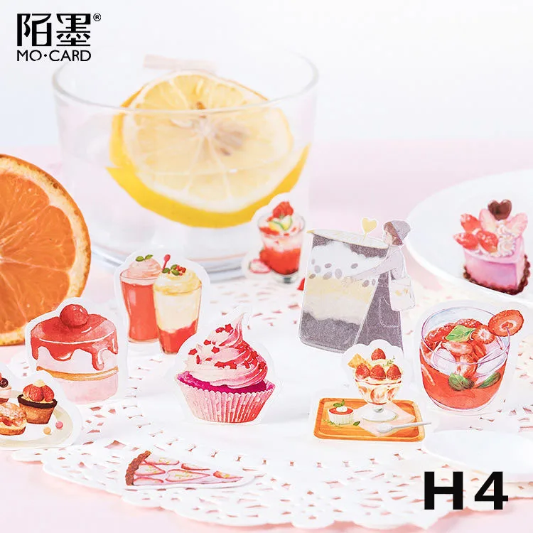 H4 Fruit Cake 45 шт./кор. наклейки Мини мультфильм канцелярские наклейки для кавайный Дневник Журнал наклейки этикетки для печати альбом украшения DIY - Цвет: H4 Fruit Cake