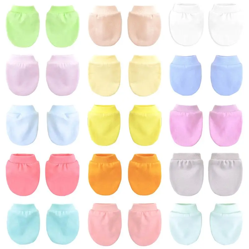 

KLV Summer Thin Solid Color Baby Gloves Newborn Bathing Gifts Children Girls Boys Anti-scratch Protection Glove Soft