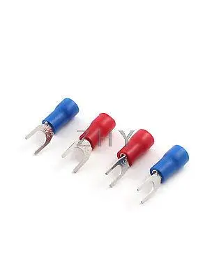 600 x SV2-3 SVS2-4 27A красный синий изолированный вилочный разъем AWG16-14