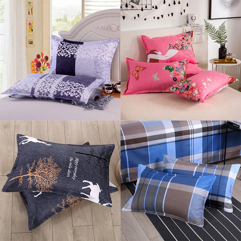 

Hot-selling pillowcase thickened brushed 48*74cm pastoral style pillowcase student warm pillowcase health care pillowcase