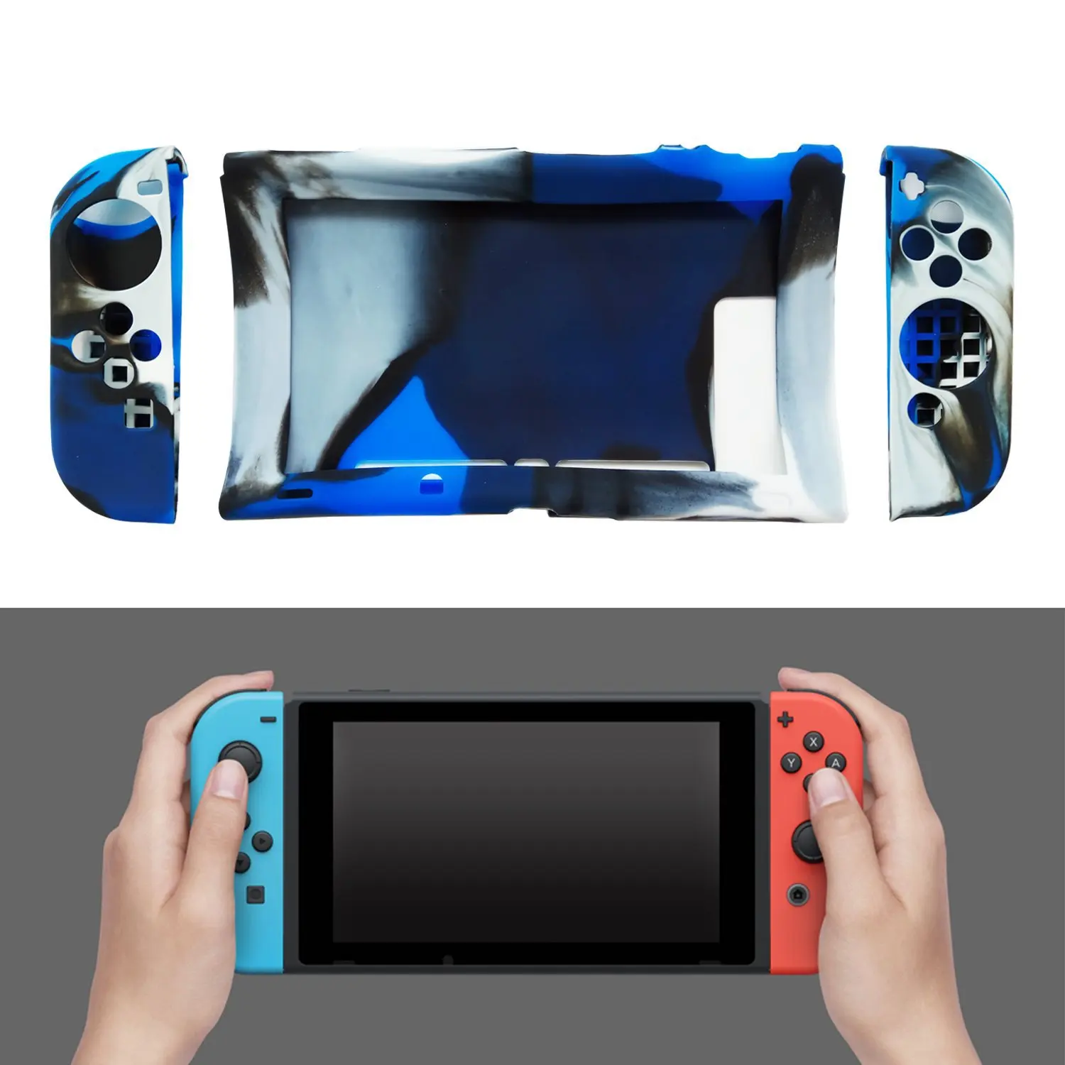 Nintendo Switch Host силиконовый защитный рукав для ручек Камуфляж силикагель мягкий чехол Сплит в настоящее время доступен