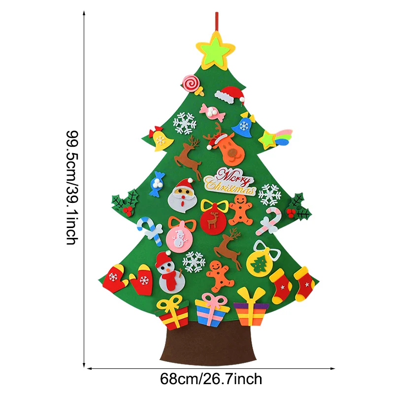 DIY Felt Christmas Tree for Kids, enfeites