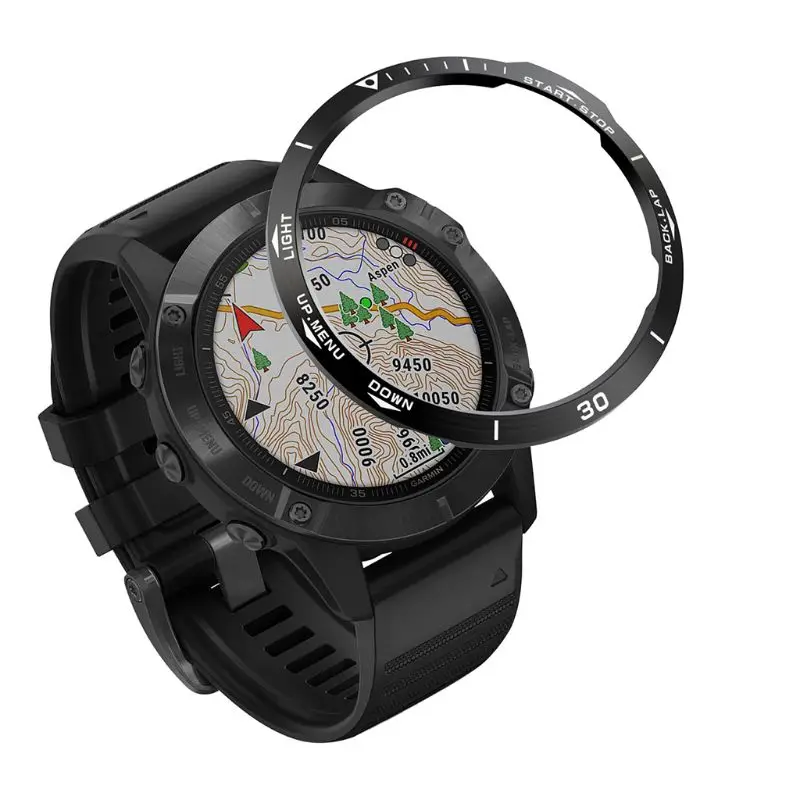 Metal Cover Bezel Ring Dial Scale Speed Protective Case for Gar-min Fenix 6 Kit Metal Cover Bezel Ring Dial Scale Speed Protective Case for Gar-min Fenix 6 Kit