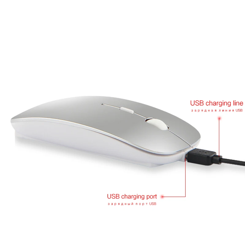 Bluetooth мышь для Xiaomi Mac Macbook Air Pro для ноутбука Win10 Беспроводная перезаряжаемая Бесшумная игровая мышь