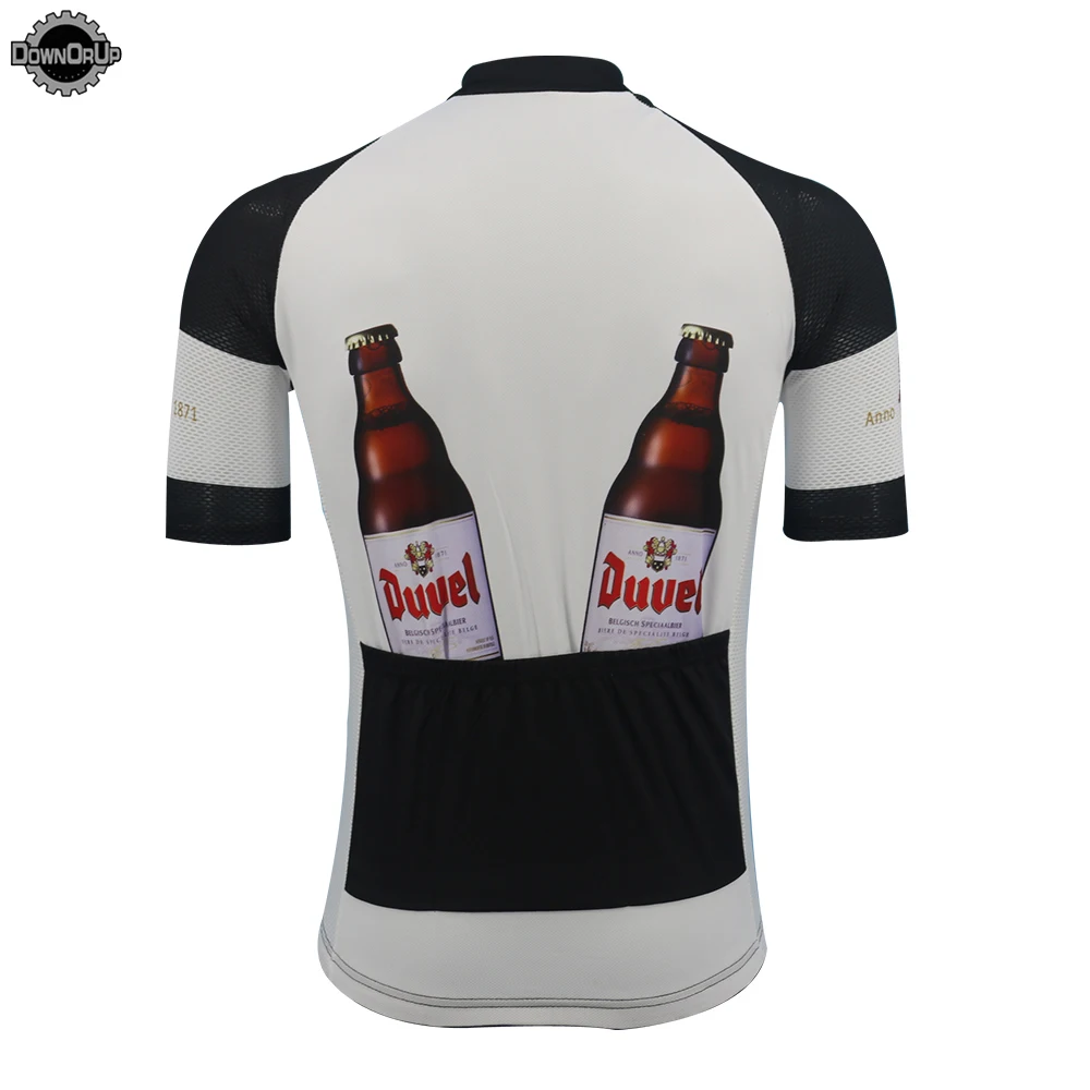 Ceny Nowy DUVEL jazda na rowerze jersey mężczyźni z krótkim rękawem oddychająca pro zespół odzież rowerowa Cartoon śmieszne jazda na rowerze odzież top MTB lato odzież sportowa