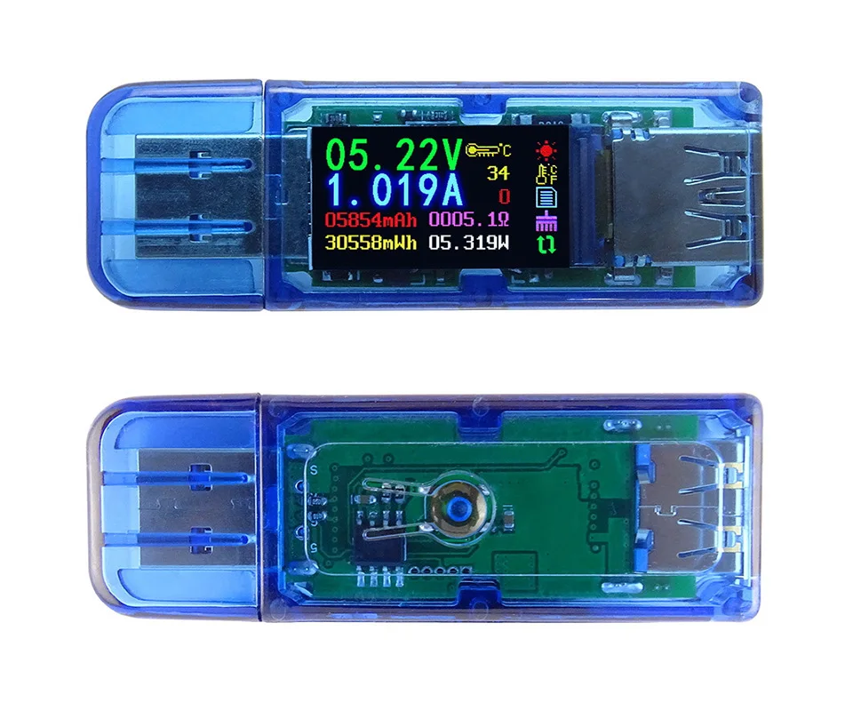 DIYFIX AT34 3,0 USB тестер ips HD цветной ЖК-вольтметр с экраном Амперметр измеритель напряжения тока мультиметр батарея Зарядка power Bank