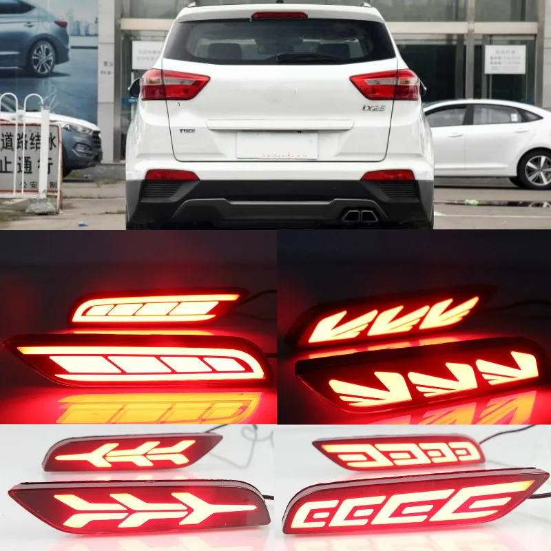 1 пара светодиодный задний отражатель для Hyundai Creta ix25 2015 2016 2017 фонарь стоп сигнал