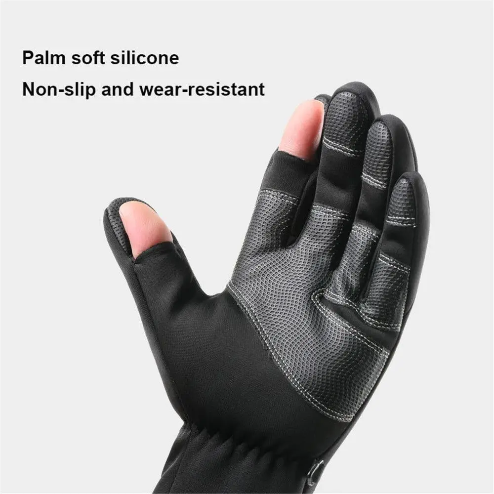 mens dress gloves Winter Ridding gloves Fishing Gloves 2 Finger Flip Waterproof Windproof Photograph Women Men Gloves Velvet Warm Protection Glove mens snowboard gloves