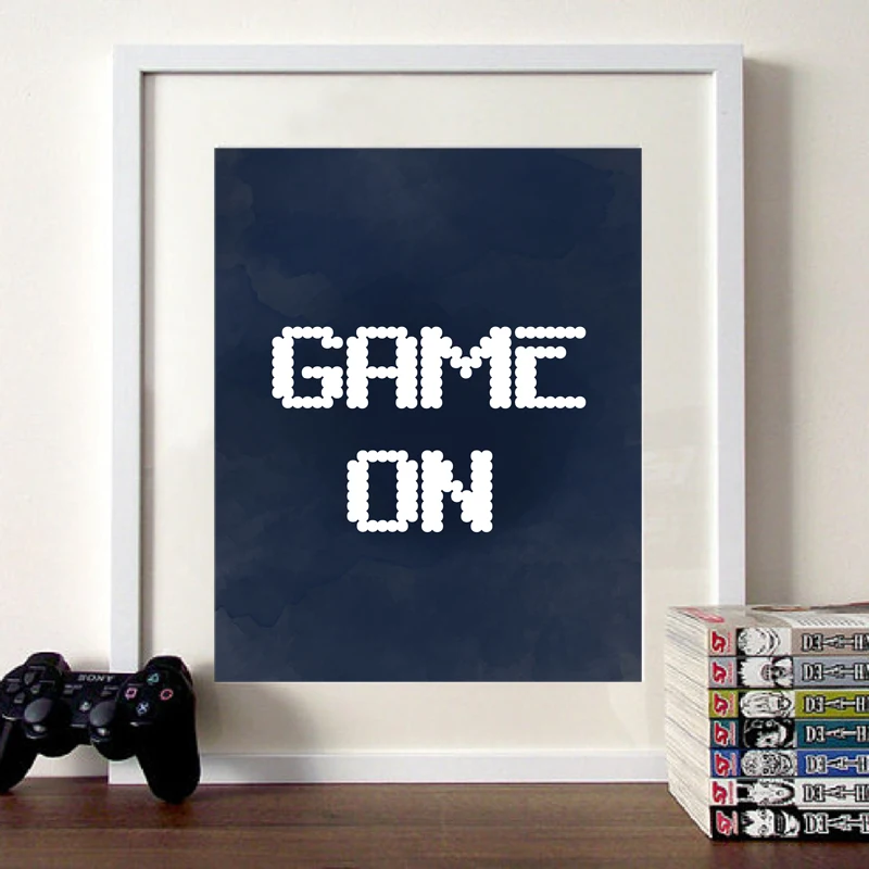Video Game Wall Art Canvas Painting Nursery Boys Wall Decor Gaming Party Poster Prints Child Boy Gifts Gaming Room Decoration