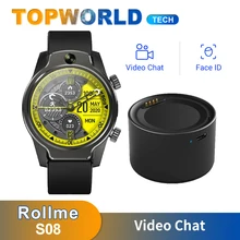 Rollme S08 akıllı saat telefon 1.69 inç IPS ekran MT6739 dört çekirdekli İşlemci 8MP ön kamera IP68 1360mAh pil 4G LTE GPS