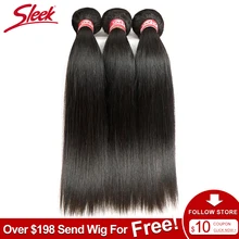 Sleek прямые бразильские волосы, волнистые пряди сделки человеческие волосы наращивание волос поставщиков от 8 до 28 30 дюймов non-реми 1/3/4 человеческие волосы пряди